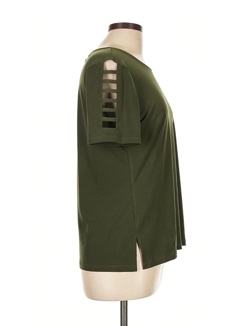 Michael Michael Kors Olive Green Short Sleeve Women's Top